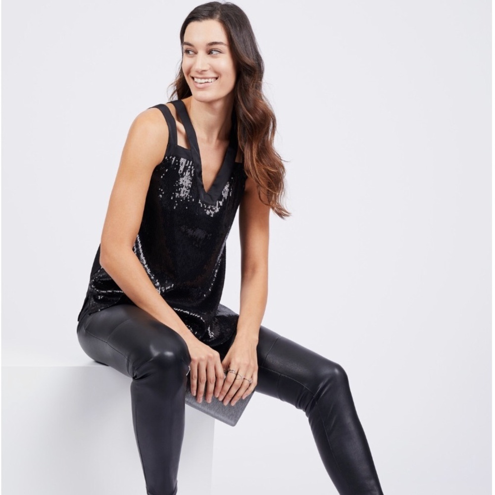 Noir strappy sequin top